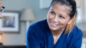 Nurse smiling