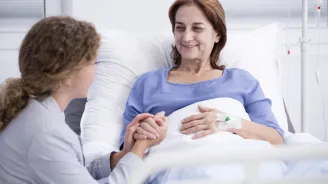 Woman in the emergency room