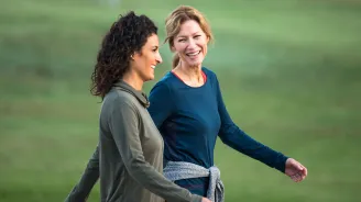 Two Women Smiling