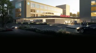 A render of the Texas Health Huguley Tower Expansion building