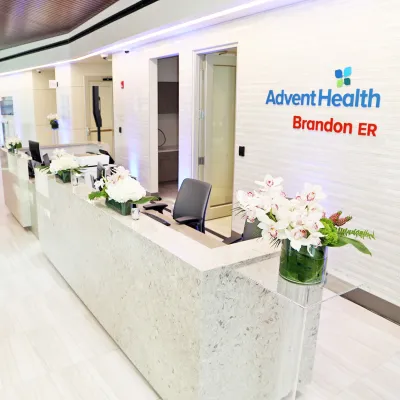 Front lobby of AdventHealth Brandon ER 