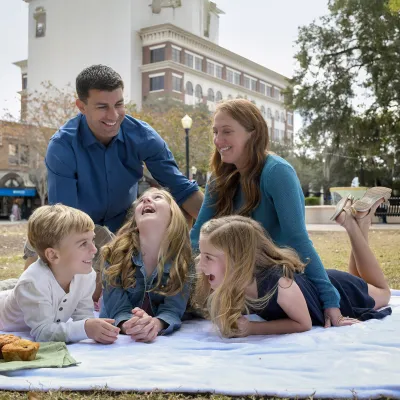 A family enjoying a day in the park.