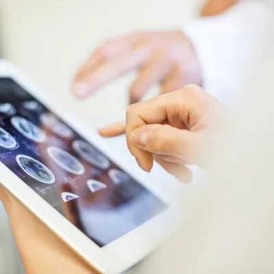 People using an electronic device