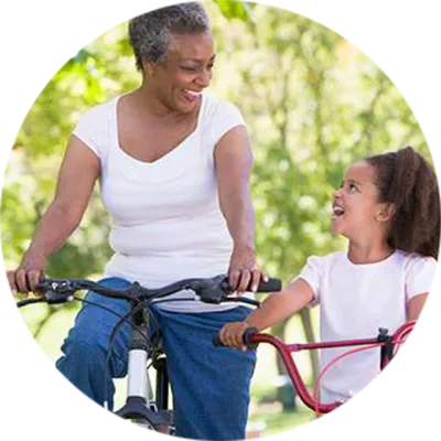 mother-daughter-ridding-bikes