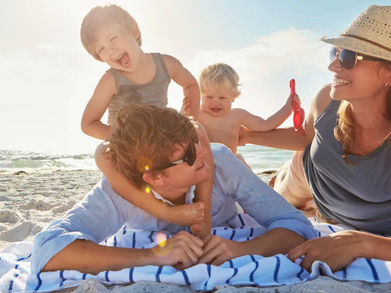 Family on Beach