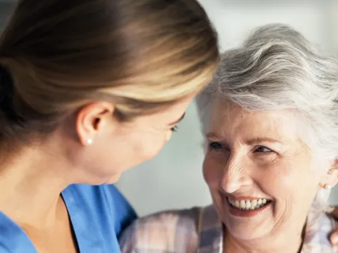 Happy mature woman