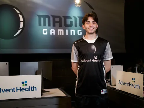 One of the E-Sports players for Orlando Magic Gaming