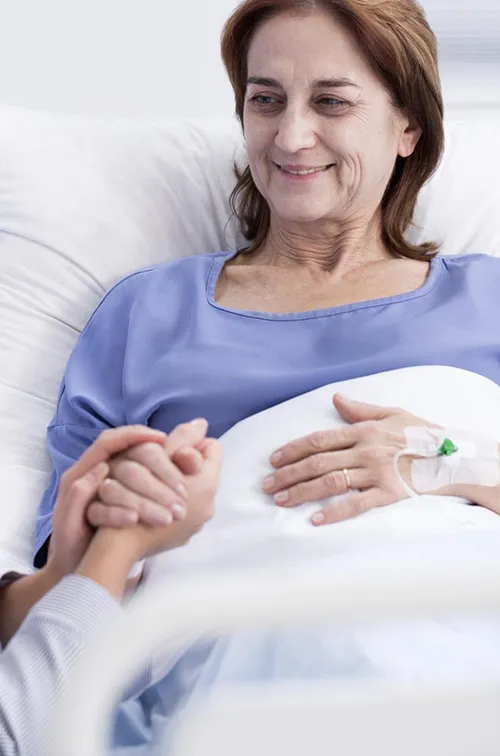 Woman in the emergency room