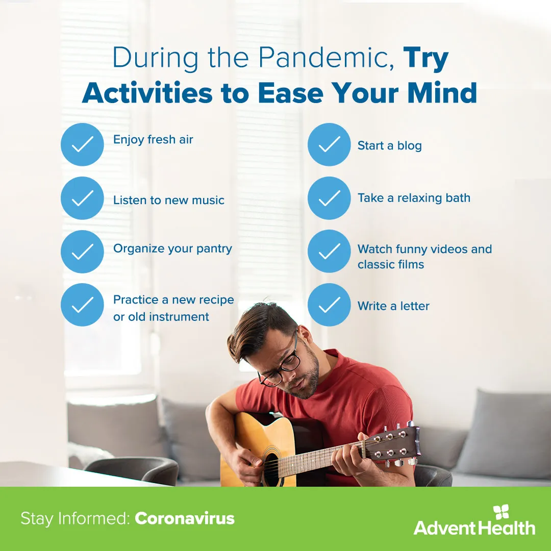 Infographic: During the Pandemic, Try Activities to Ease Your Mind