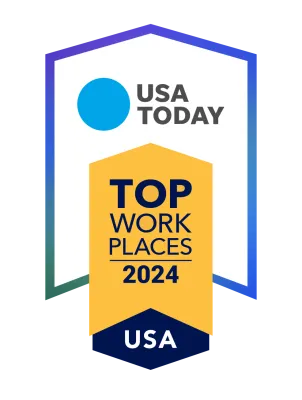 USA Today Top Workplaces for 2024 award logo.